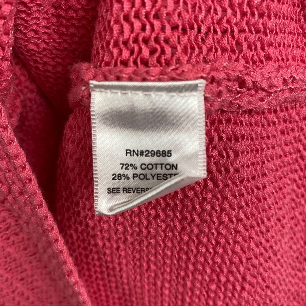 Pendleton Women's Pink Cotton Button Front Cardigan Sweater Small Cottage Barbie - Picture 4 of 5